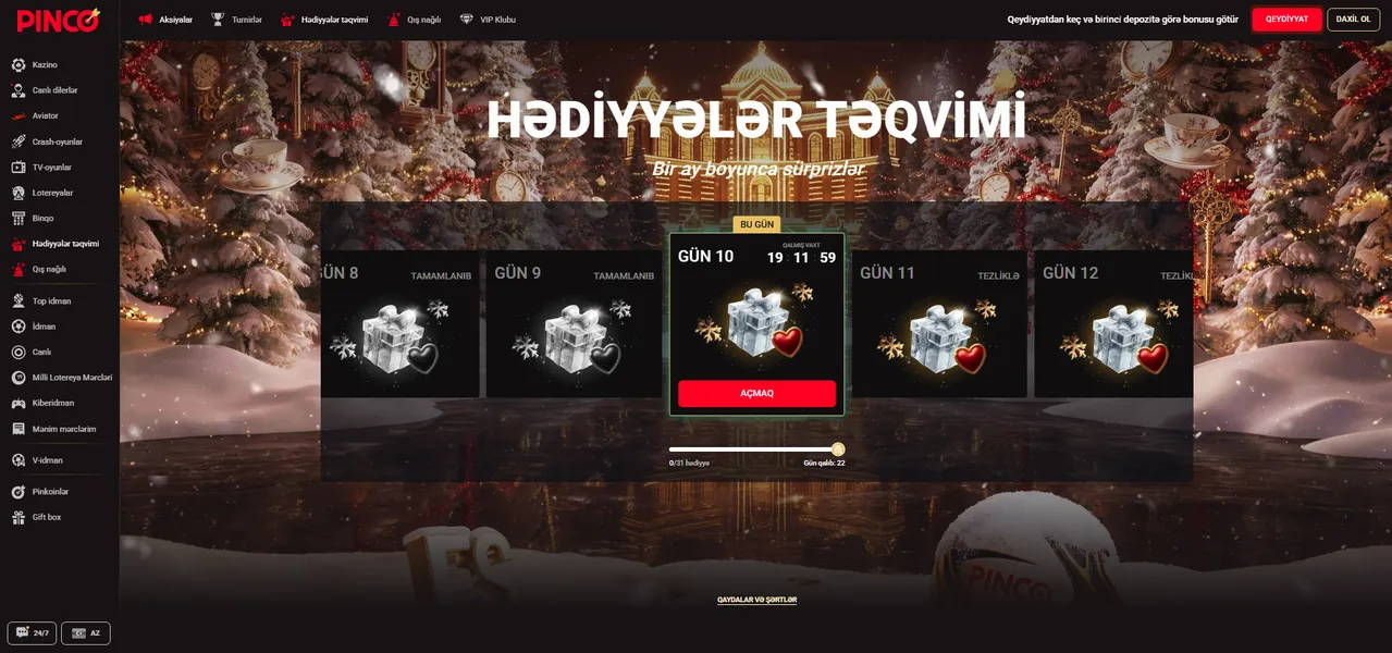 Pinco Casino promo code ilə xüsusi hədiyyələr — təlimat
